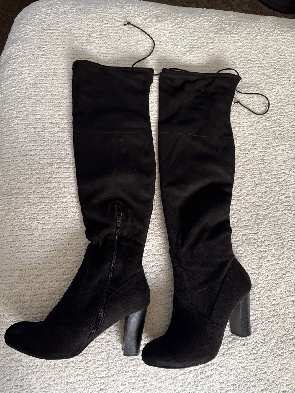 Charles Albert Black Over-the-Knee Block Heel Boots